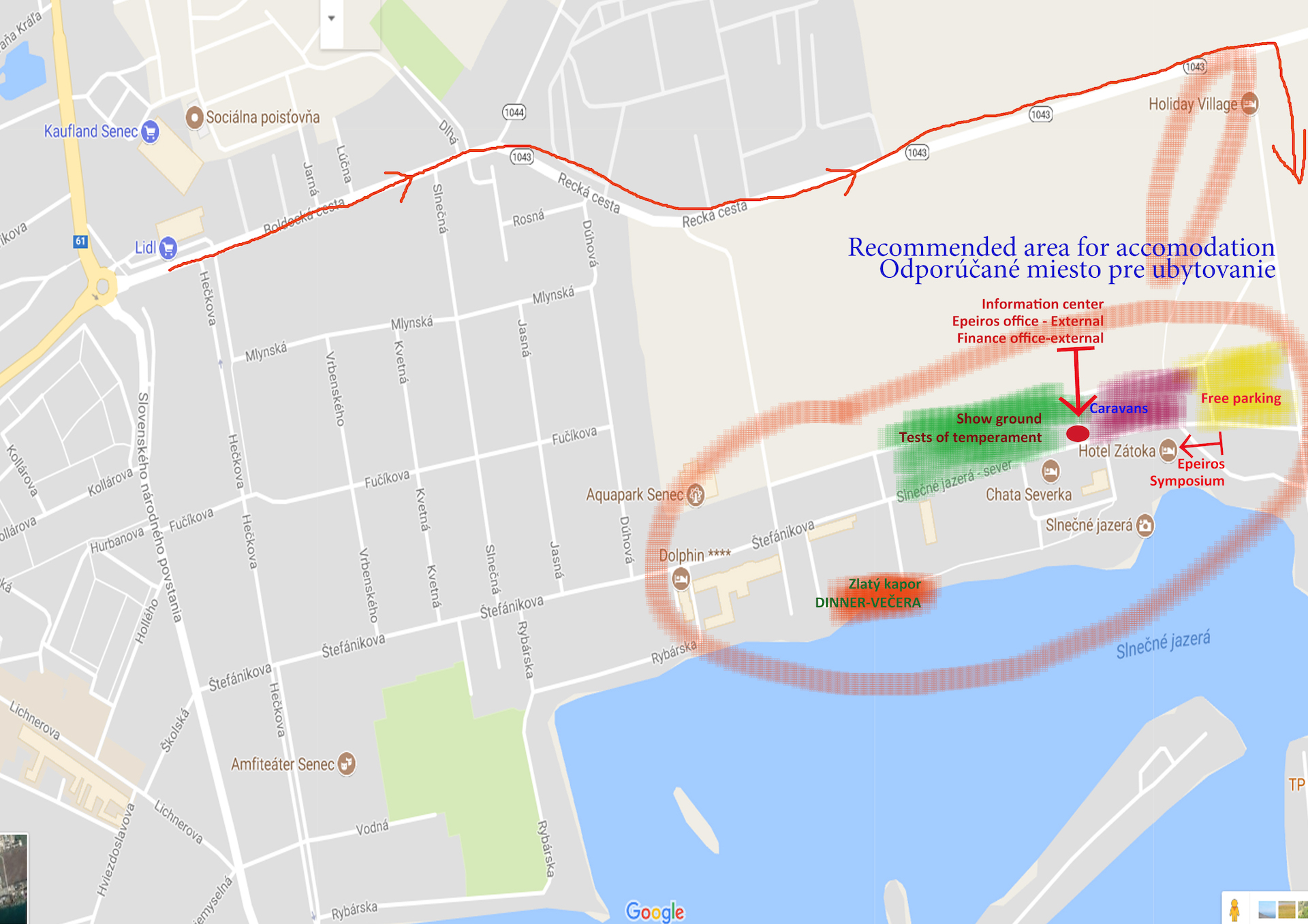 Situačná mapa a mapa s odporúčanými hotelmi